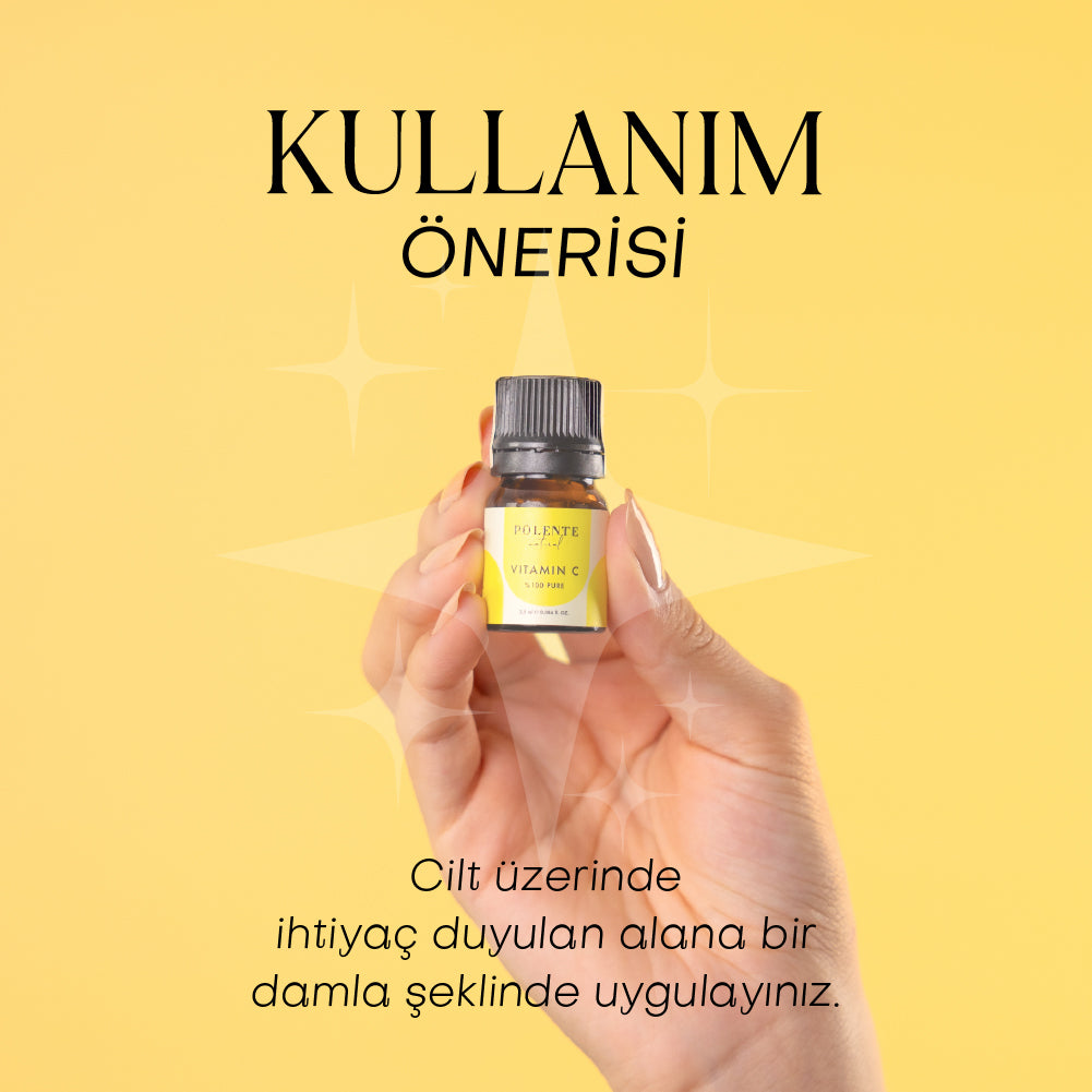 %100 PURE VİTAMİN C- Leke Karşıtı %100 Saf C Vitamini (2,5 ml)