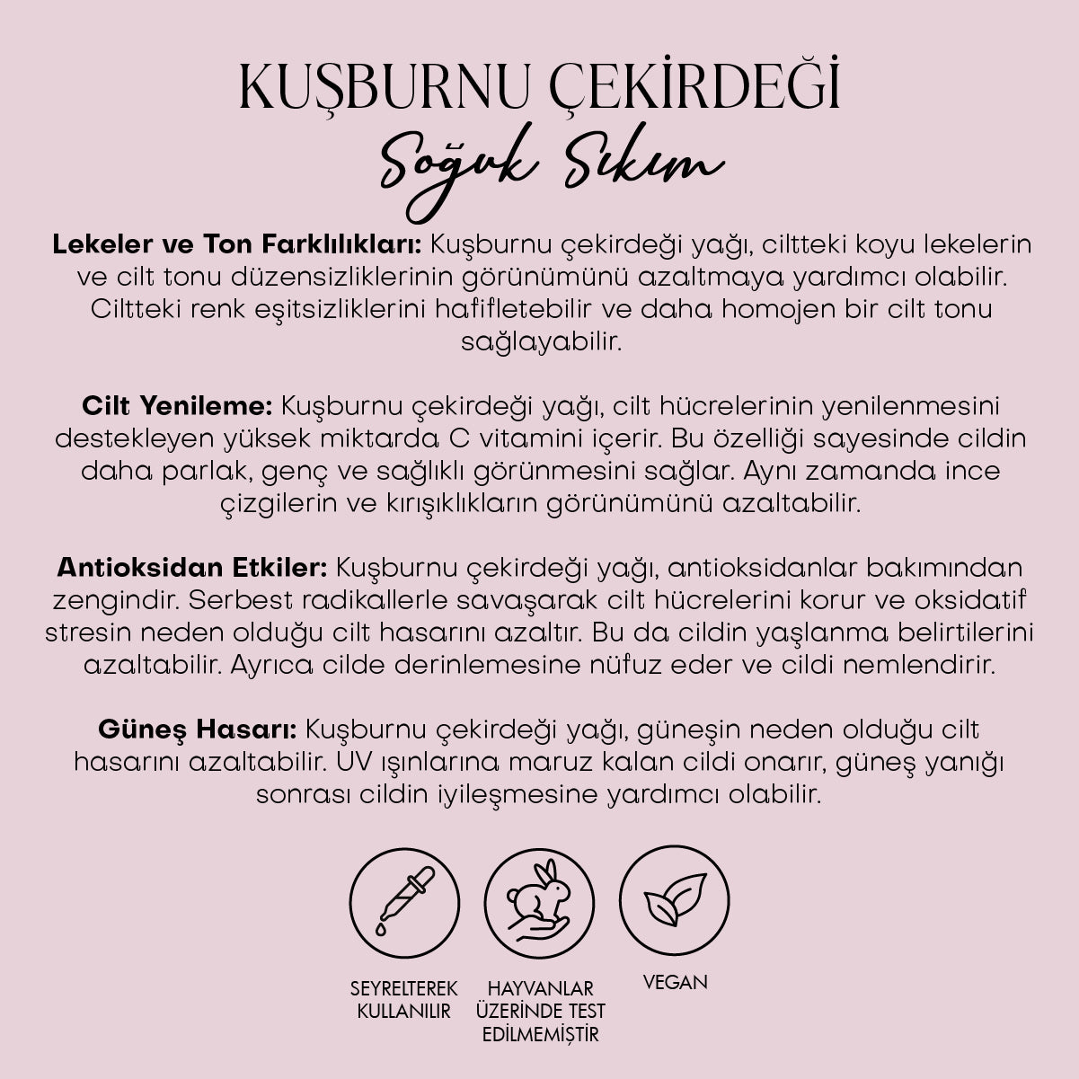 Kuşburnu Çekirdeği Yağı - Soğuk Sıkım (50 ml)