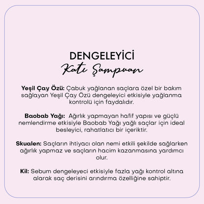 Dengeleyici Katı Şampuan / Yağlı Saçlar (110 gr)