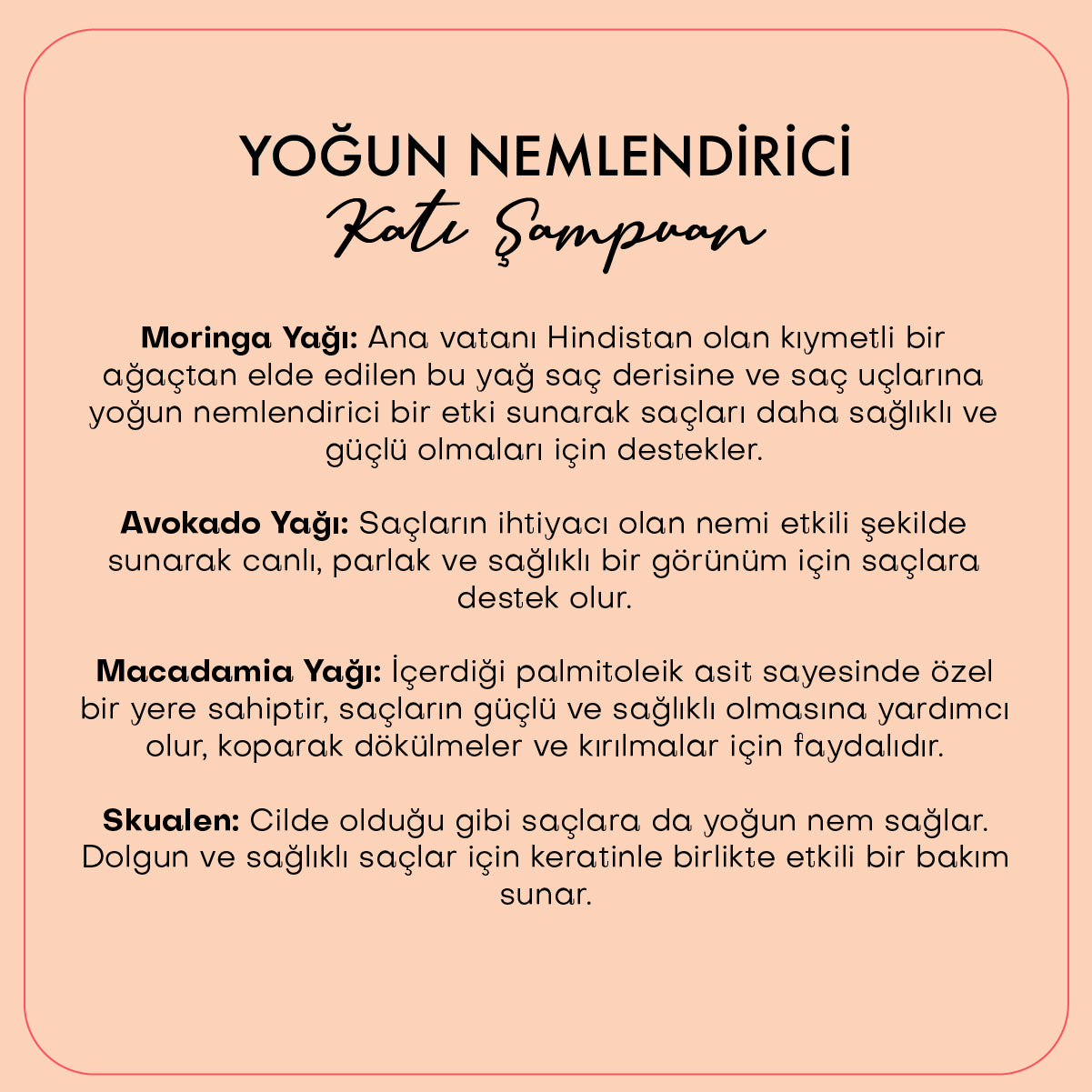 Yoğun Nemlendirici Katı Şampuan / Tüm Saç Tipleri (110 gr)