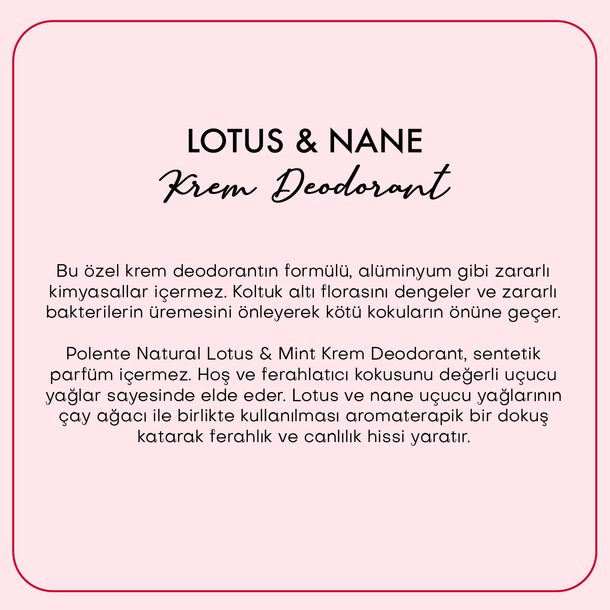 Lotus &amp; Mint Krem Deodorant (50 ml)