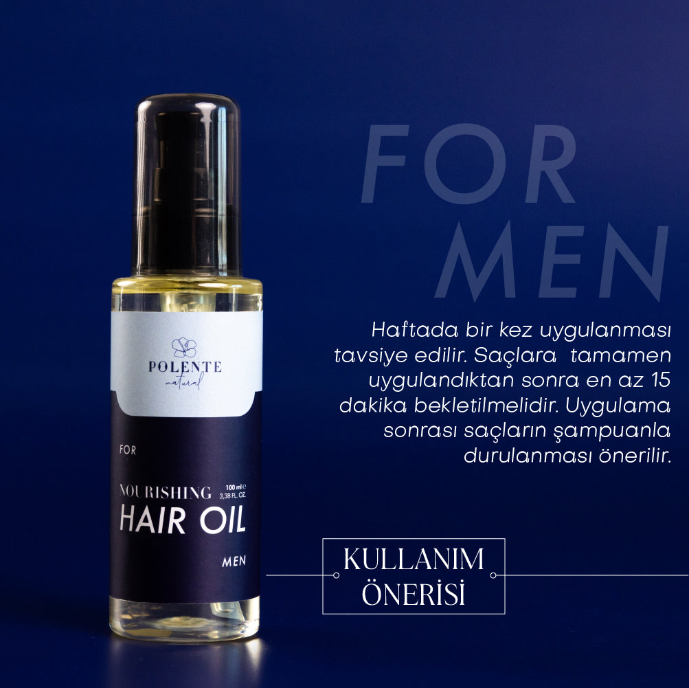 Men Nourishing Hair Care Oil - Erkekler İçin Besleyici Saç Bakım Yağı (100 ml)