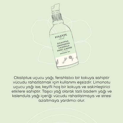 Okaliptus &amp; Limonotu Rahatlatıcı Masaj Yağı (100 ml)