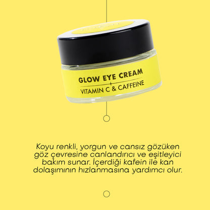 GLOW EYE CREAM- Revitalizing Eye Cream with Vitamin C &amp;amp; Caffeine (20 ml)