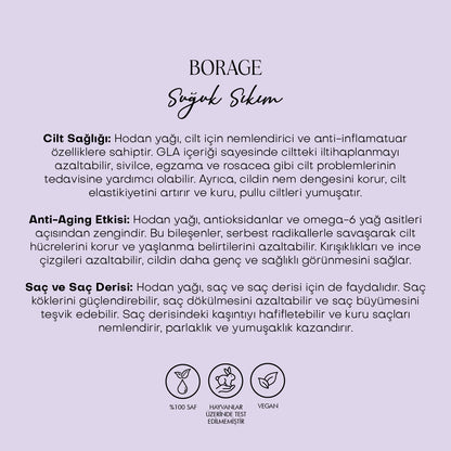 Borage (Hodan) Yağı - Soğuk Sıkım (30 ml)