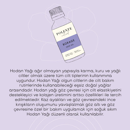 Borage (Hodan) Yağı - Soğuk Sıkım (30 ml)