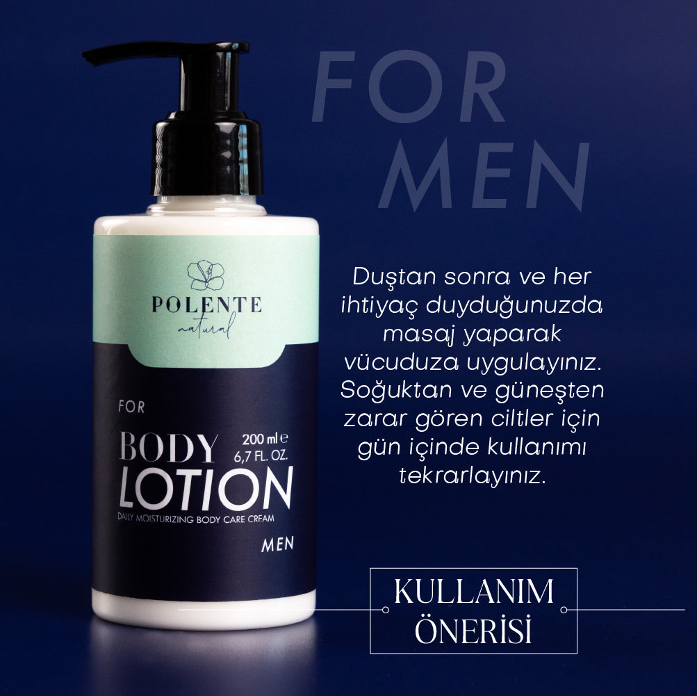 Men Body Lotion - Erkekler İçin Nemlendirici Vücut Losyonu (200 ml)