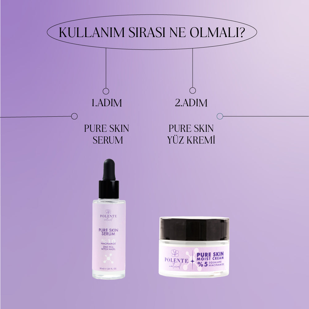 PURE SKIN SERİSİ - Akne, Gözenek, Siyah Nokta Karşıtı Bakım Seti