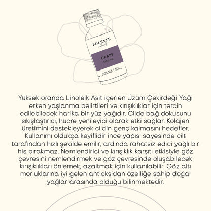 Üzüm Çekirdeği Yağı - Soğuk Sıkım (50 ml)