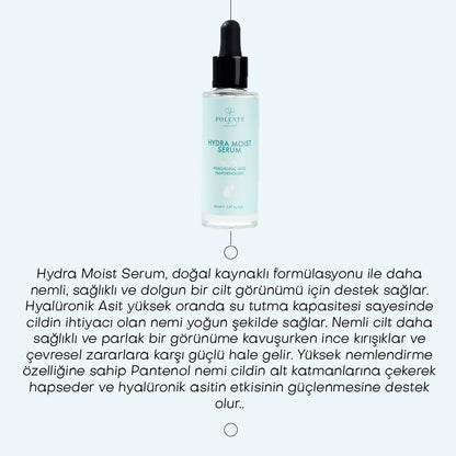 HYDRA MOIST SERUM - 2% Hyaluronic Acid, Panthenol Plumping Moisturizing Serum