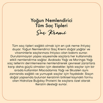 Yoğun Nemlendirici Saç Kremi / Tüm Saç Tipleri (200 ml)