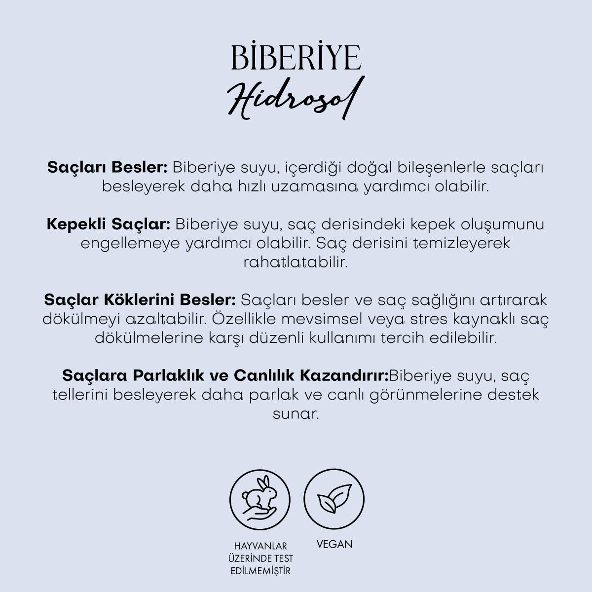 Biberiye Suyu -  %100 Saf Hidrosol (100 ml)