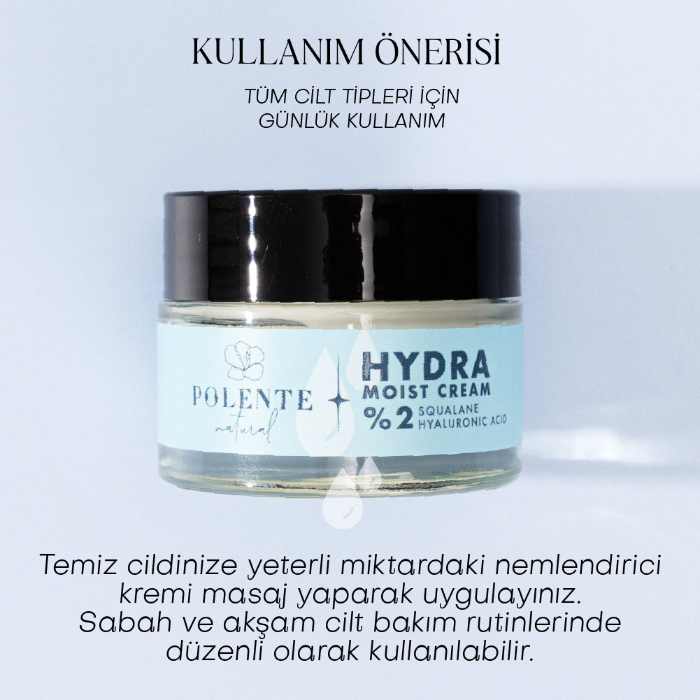 HYDRA MOIST CREAM - Hyaluronic Acid &amp;amp; Squalene Moisturizing Cream (50 ml)