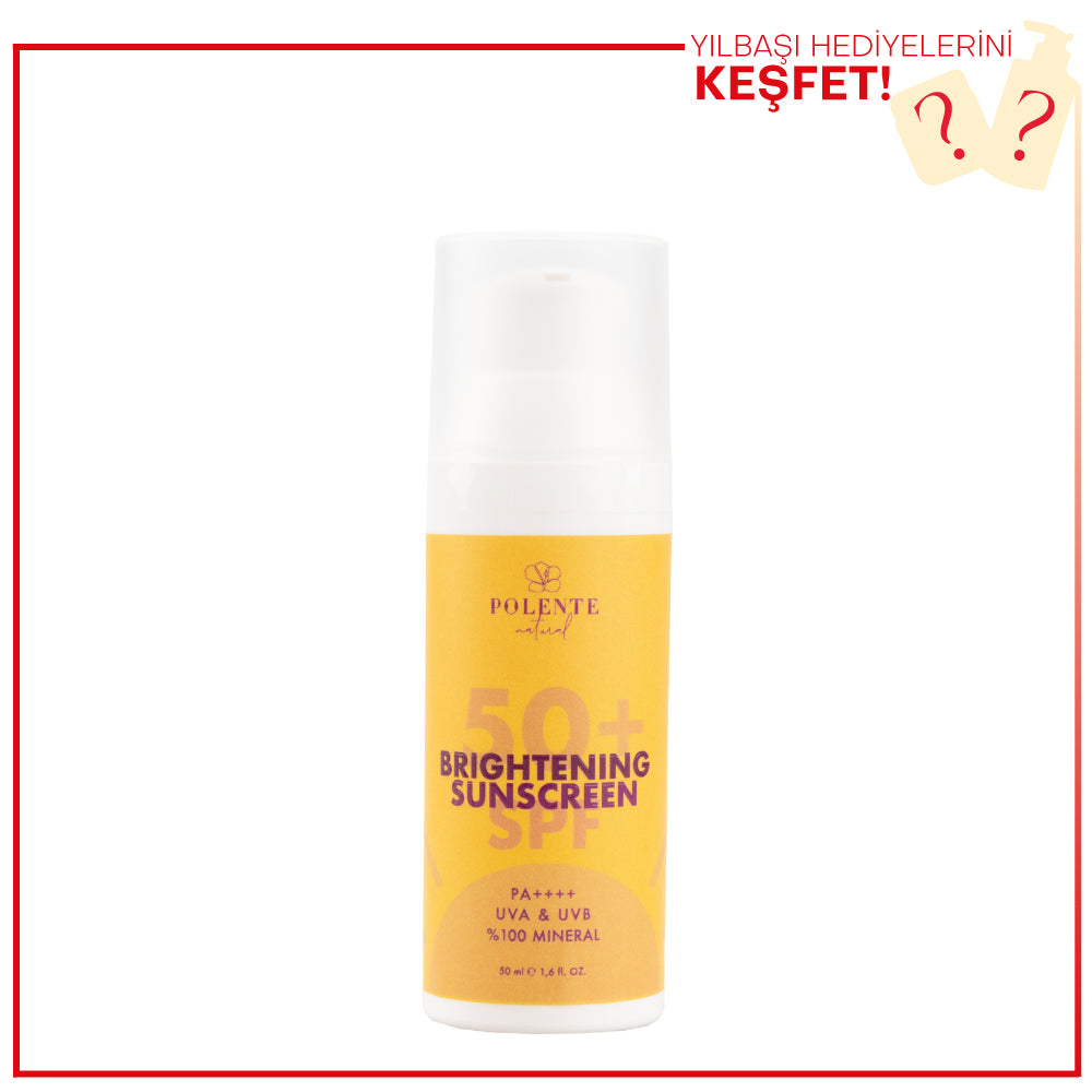 50+ SPF Brightening Sunscreen - 50+ SPF Aydınlatıcı Güneş Kremi %100 Mineral Filtre (50 ml)