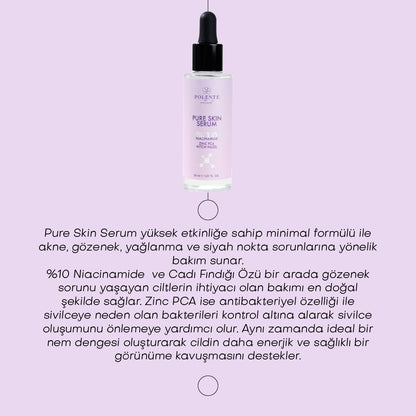 PURE SKIN SERUM - 10% Niacinamide Anti-Acne, Blackhead, Anti-Pore Serum